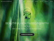 Tablet Screenshot of bellasaludmassage.com